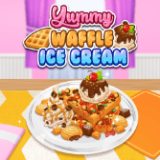 Yummy Waffle Ice Cream is a fun cooking game. You will join Chef Nancy to make waffles with ice cream for guests at the hotel.