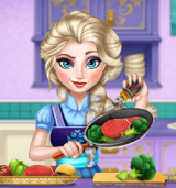 Are you ready to become Princess Elsa's chef? Elsa Real Cooking on papalouie.io will take you into a colorful kitchen where Elsa is home alone and wants to make a delicious meal by herself.

