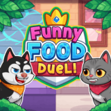 Funny Food Duel is a fun, competitive game between two pets vying for food. Players must observe quickly and react accurately to grab the food before their opponent.

