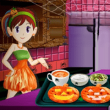 Join Sara Cooking Class: Jack-o-Lantern Quesadillas to learn cooking with Sara and experience culinary creativity. The game offers the opportunity to cook delicious dishes, especially Halloween-themed dishes, helping you have fun while learning to cook.

