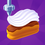 In Squeeze the Perfect Cream, you squeeze cream onto cupcakes, waffles, and cakes on a conveyor belt. Each dish requires a different amount of cream. Squeeze correctly, score high. The game is light, the graphics are cute, the sounds are fun.